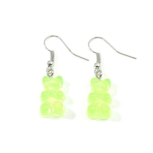 Korvakorut, Green Gummy Bear -vihertävät nallekarkki korvakorut