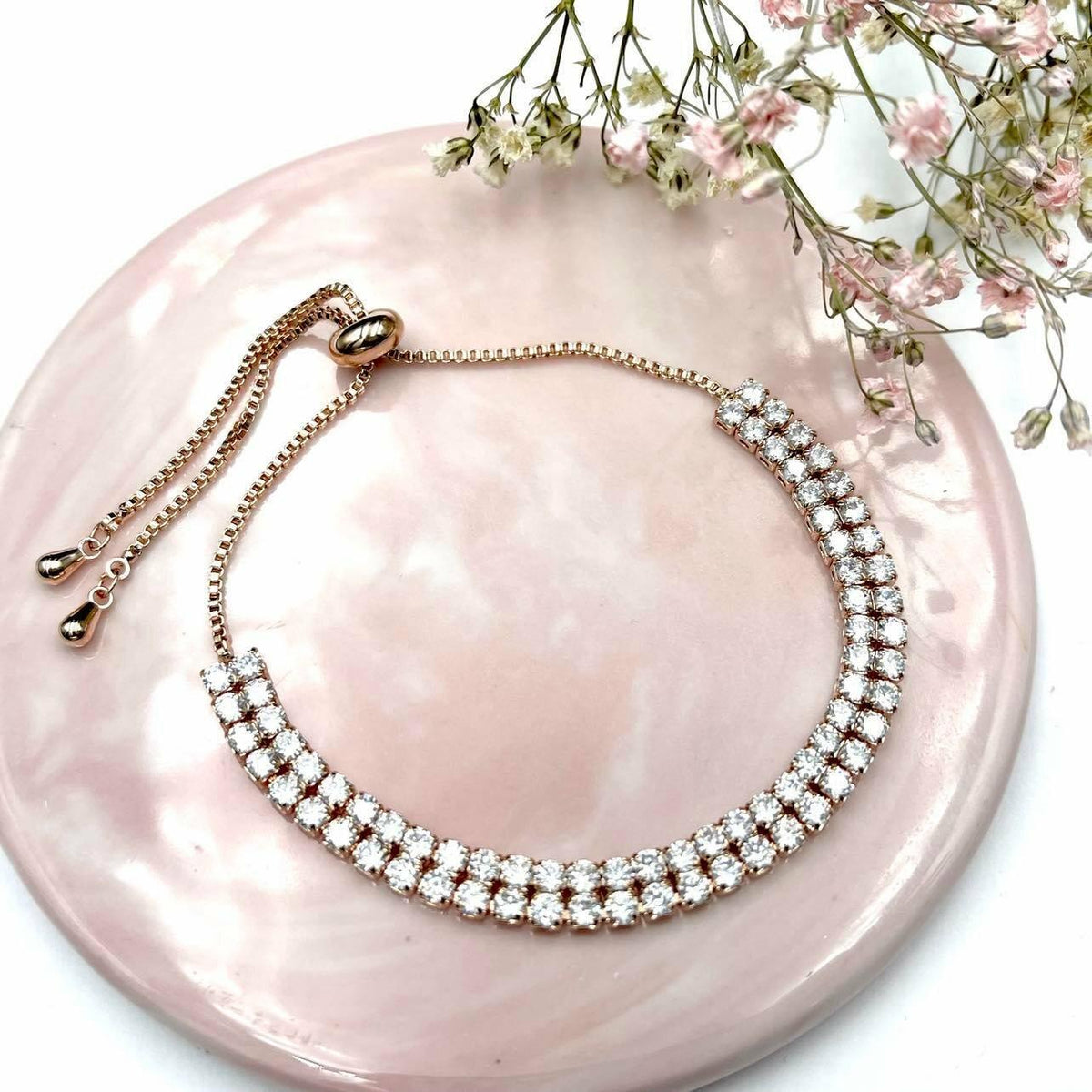 Rannekoru, FRENCH RIVIERA|Classic Bracelet -strassirannekoru (ruusukulta)