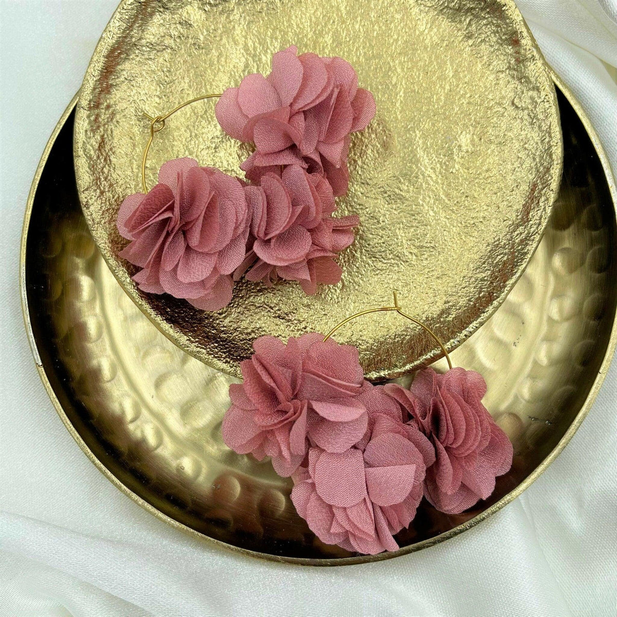 Korvakorut, Jasmine -kukkakorvakorut (roosa)