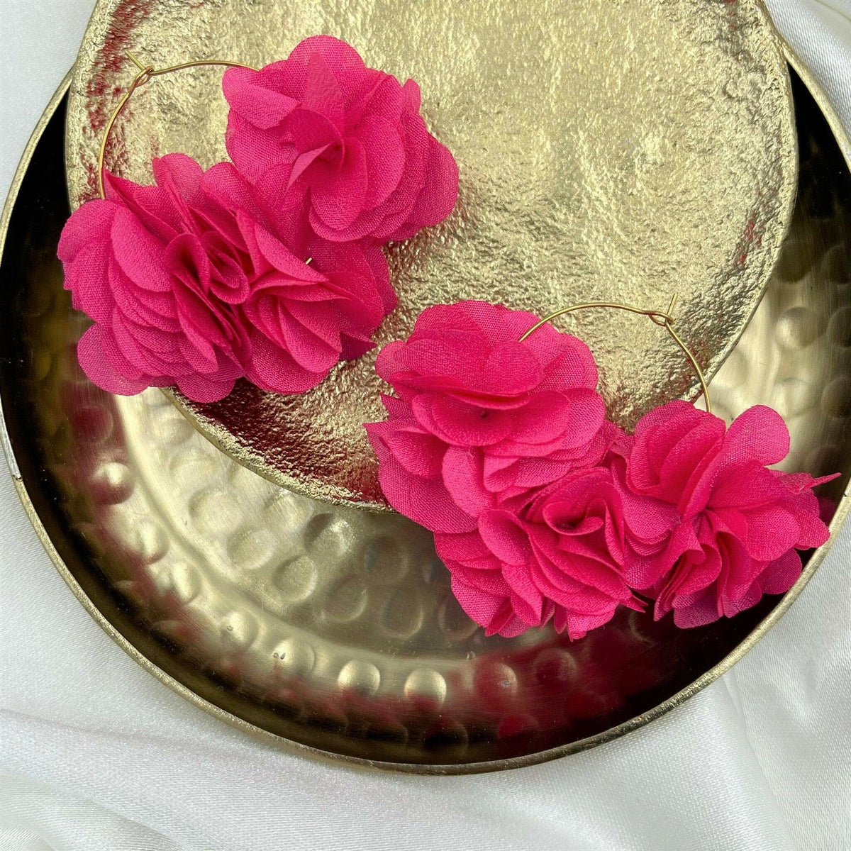 Korvakorut, Jasmine -kukkakorvakorut (pinkki)