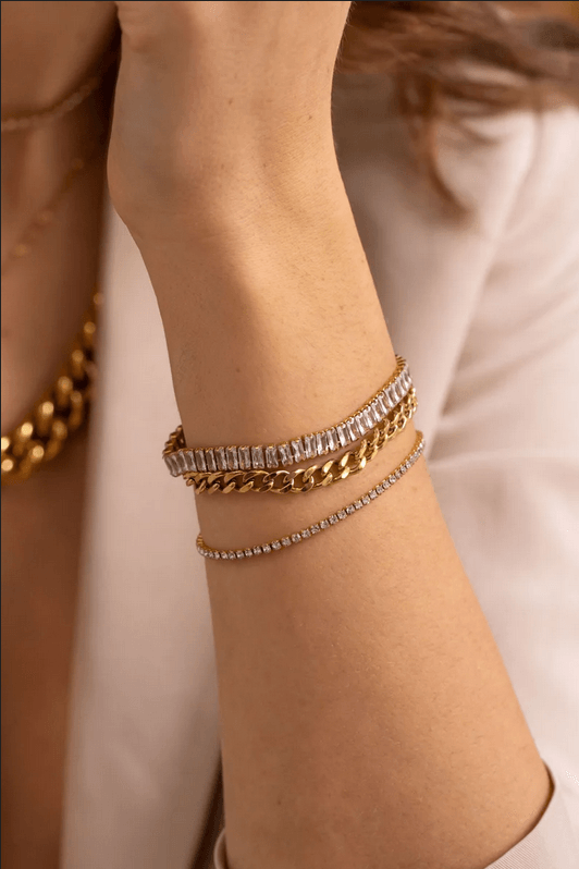 Rannekoru, BOHM PARIS|Bracelet Deannille Rhodium -kirkas rannekoru