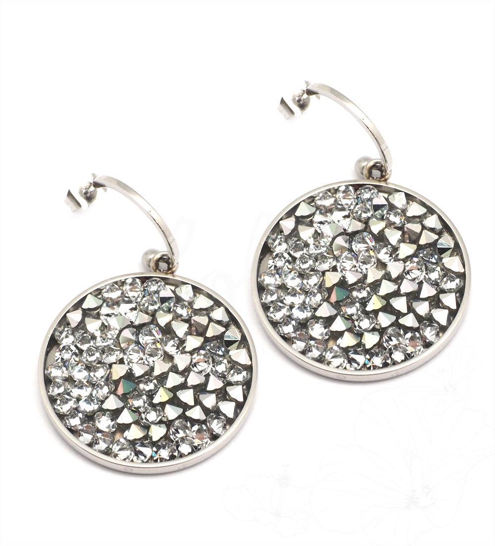 Korvakorut, BOHM PARIS|Boucles Célia Rhodium -harmaat korvakorut