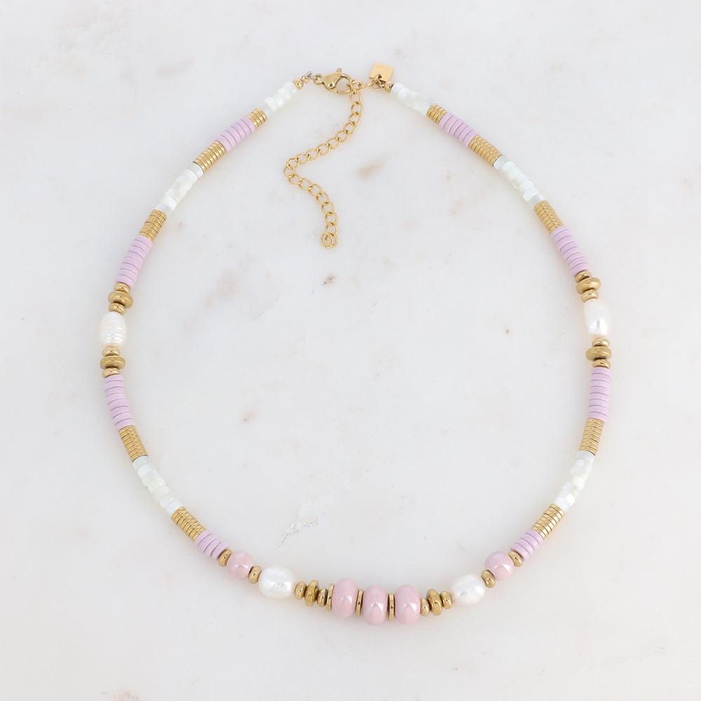 BOHM PARIS|Collier Ariadnaie -lavender summer jewelry with freshwater pearls
