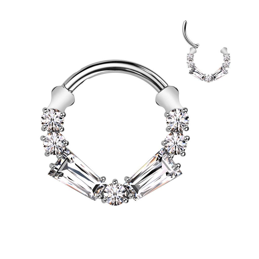 Lävistysrengas 1,2mm, Titanium Deluxe Hoop -titaaninen clicker