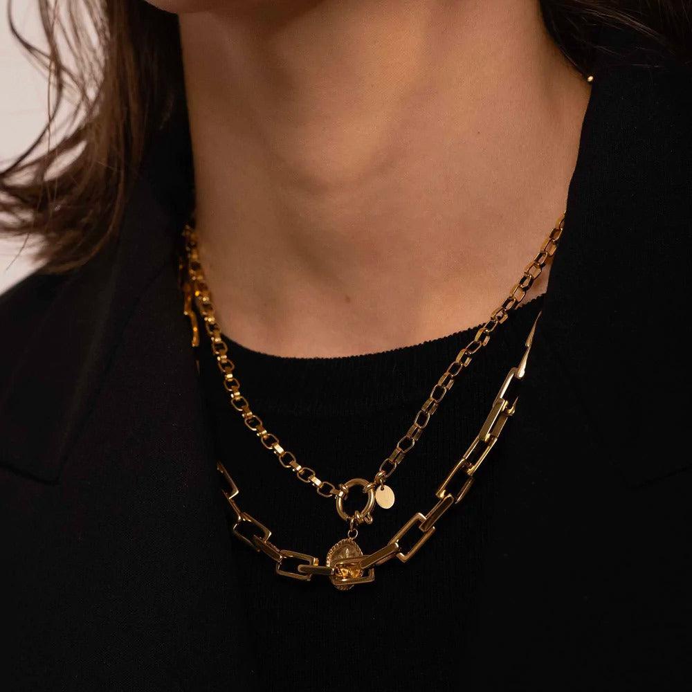 BOHM PARIS Stockholm|Collier Damien -kirurginteräsketju (kulta)