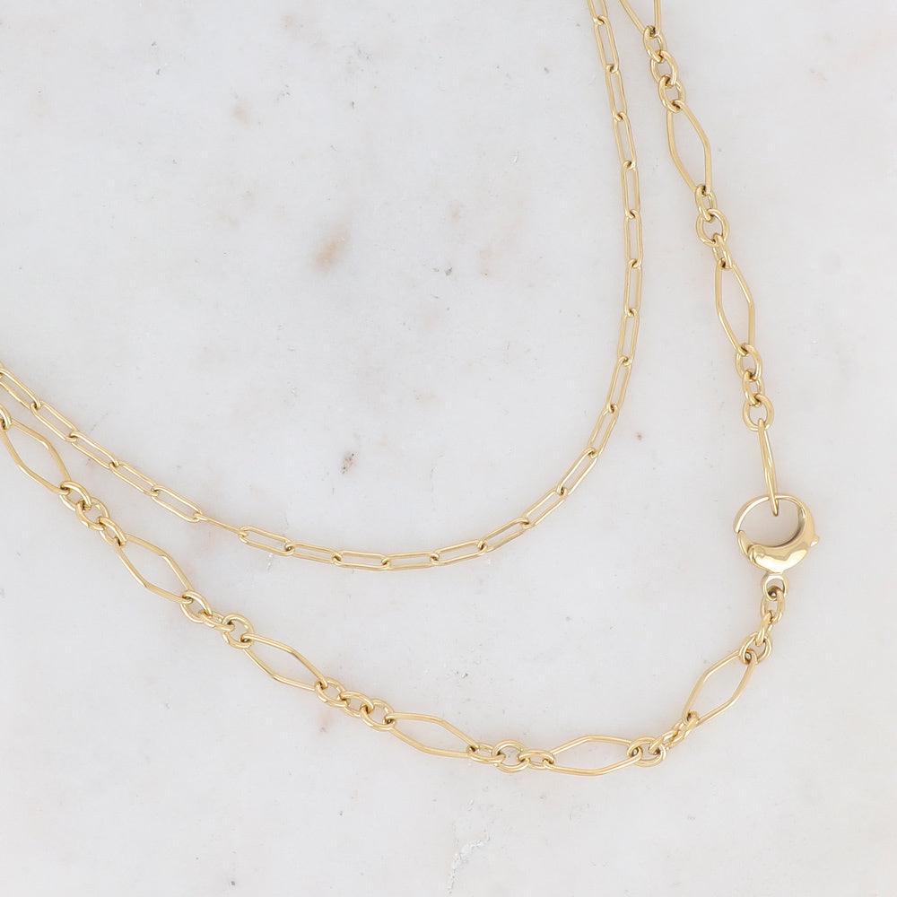 BOHM PARIS Stockholm|Collier Vivien -kirurginteräsketju (kulta)