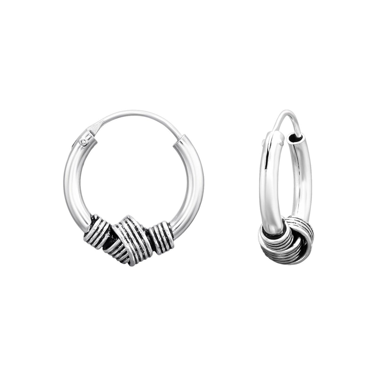 Hopearenkaat, Chunky Bali Hoops No.6 -kuvioidut renkaat