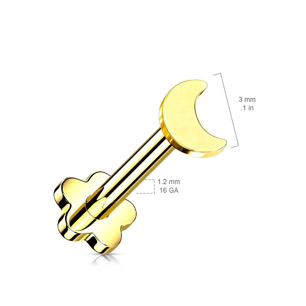 Titaani rustokoru/traguskoru, Push In Crescent 2 in 1 -labret