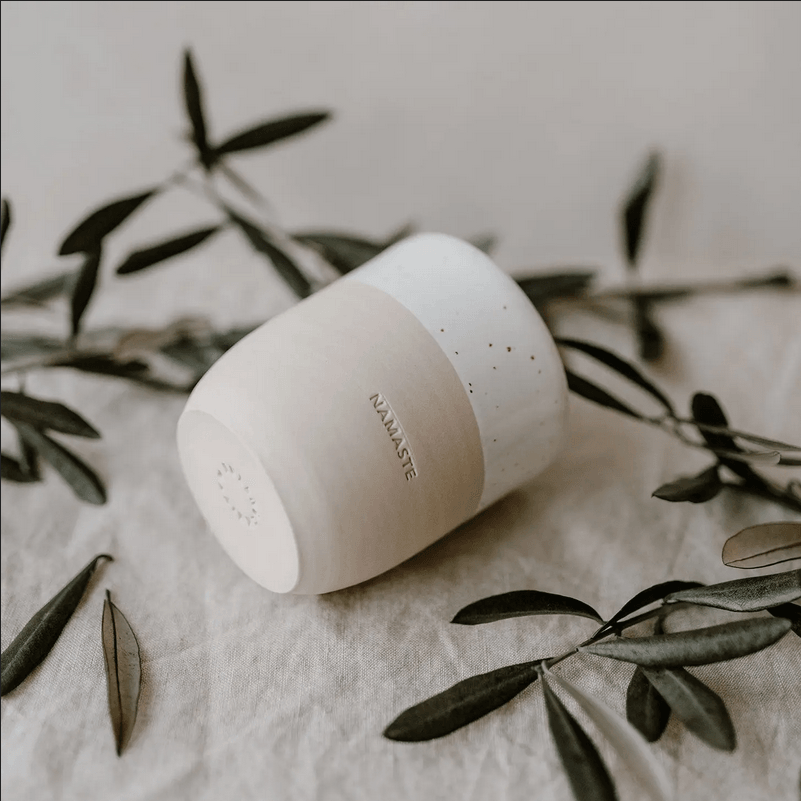 Muki, Namaste Mug -käsintehty korvaton tekstimuki