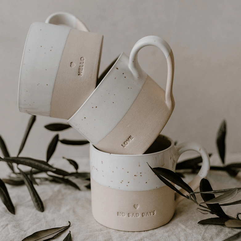 Muki, No Bad Days Mug -käsintehty tekstimuki