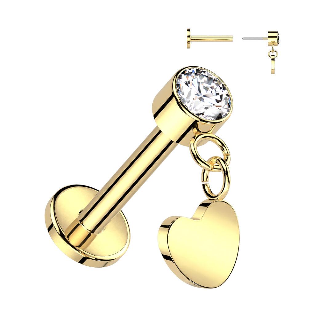 Titaani rustokoru/traguskoru, Push In Dangly Heart in Gold