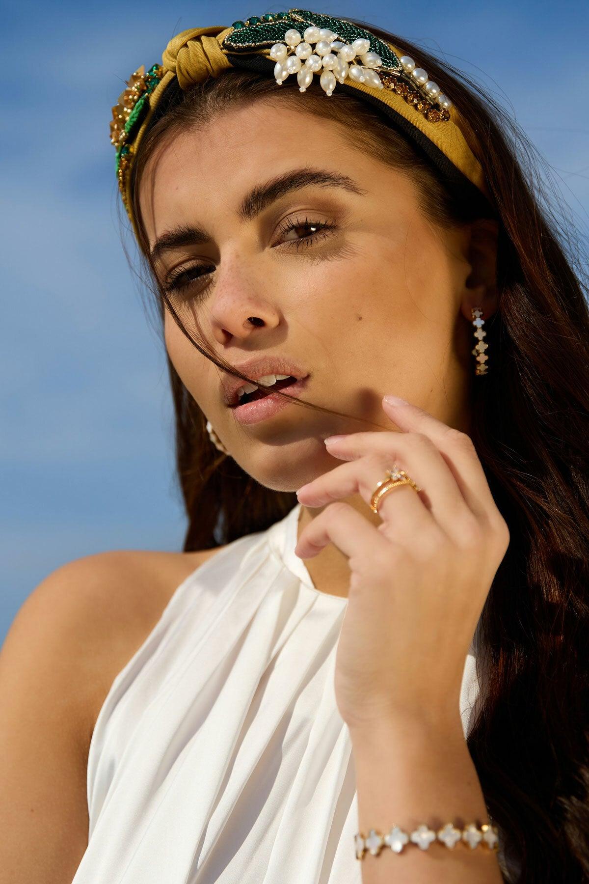 SUGAR SUGAR®, Spring Love Hairband - yellow headband with pearls