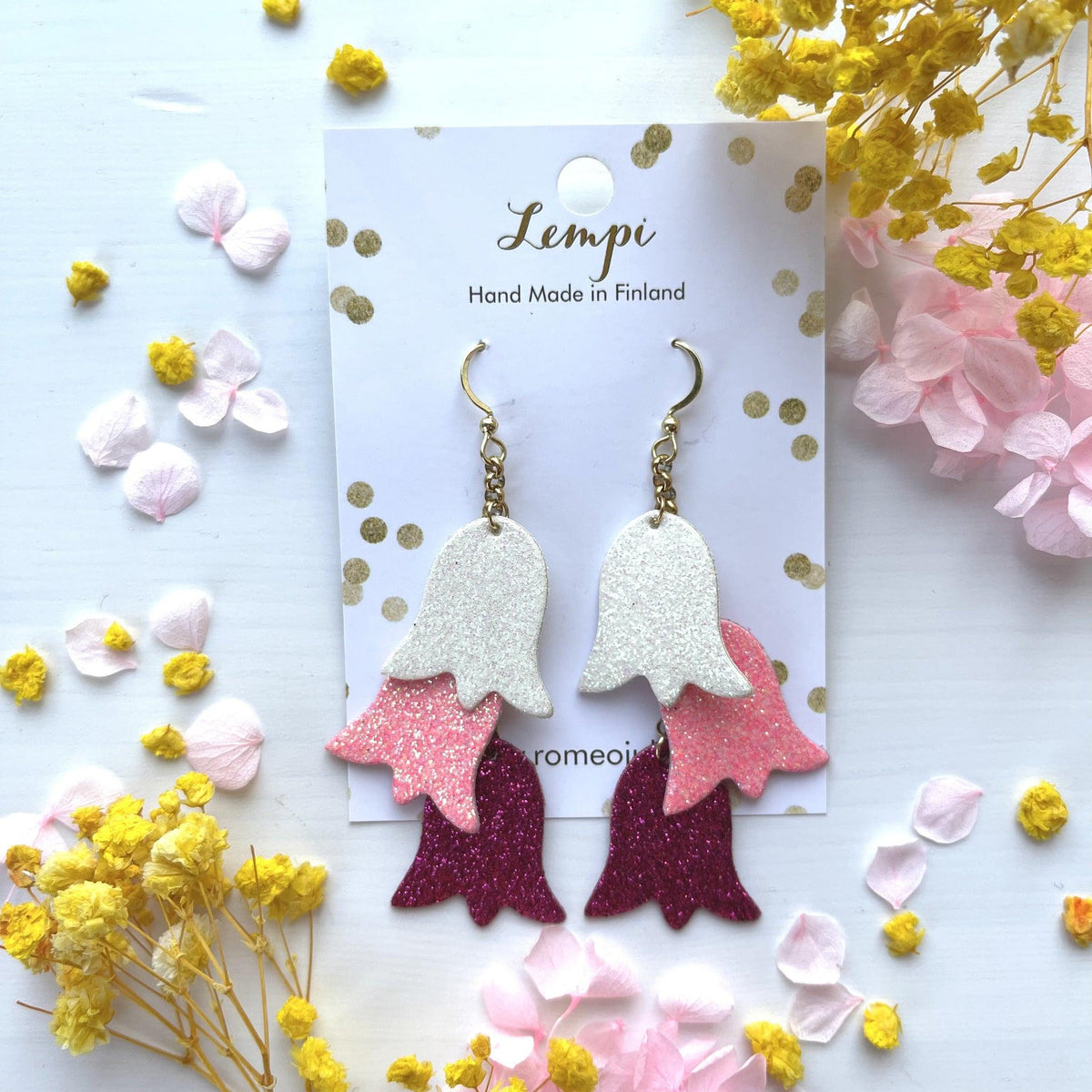 LEMPI®-korvakorut, Kesäniitty (valkoinen-pinkki-fuksia)