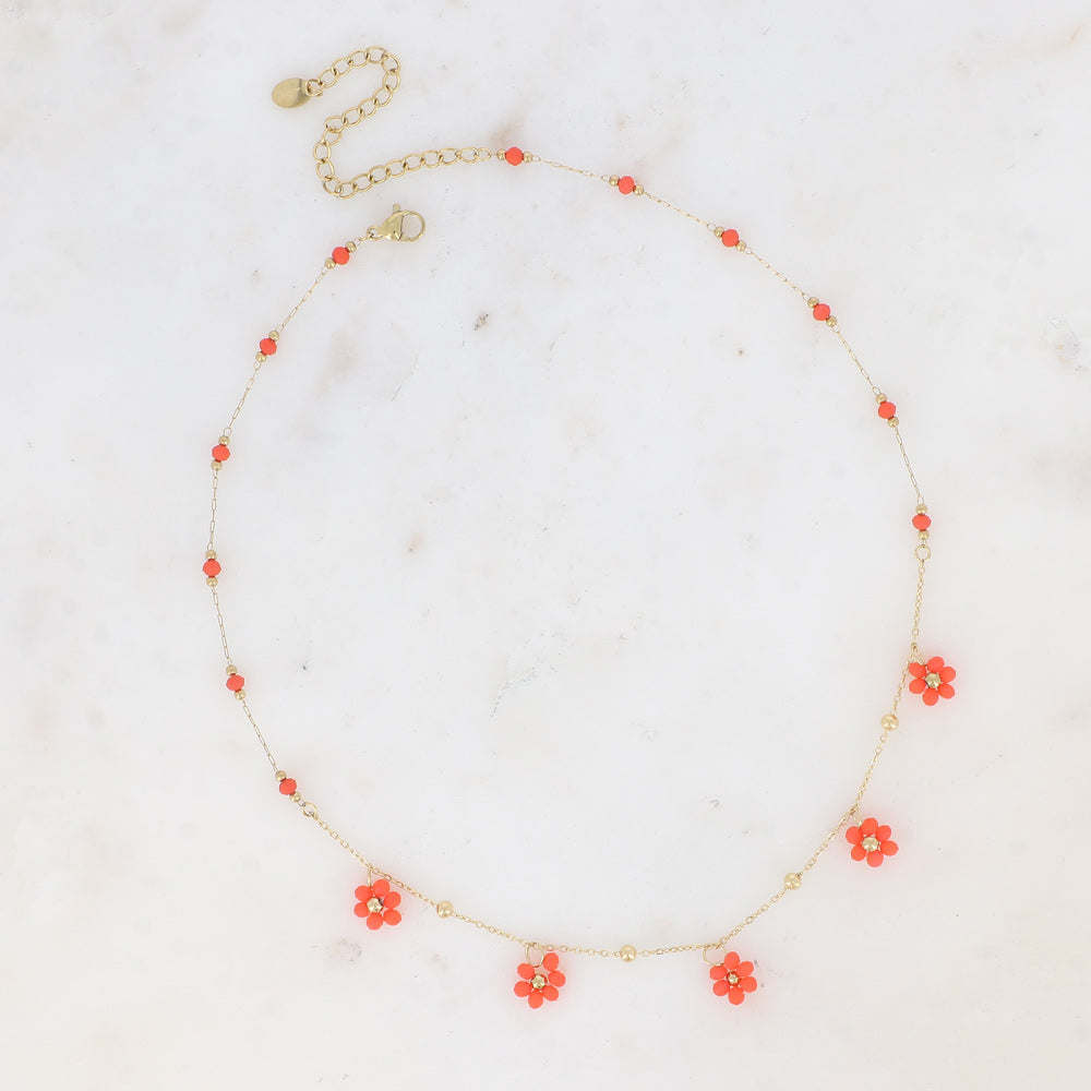 BOHM PARIS | Collier Corail Bloom –oranssi kukkakaulakoru