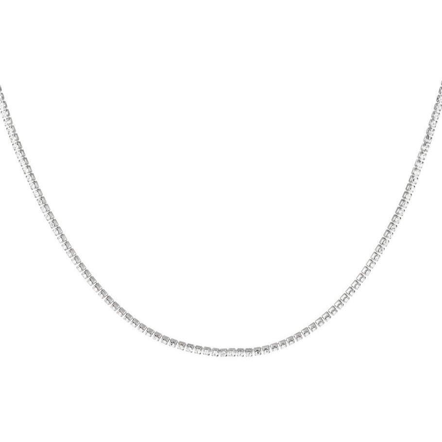 French Riviera | Crystal Kiss rhinestone choker (silver) 