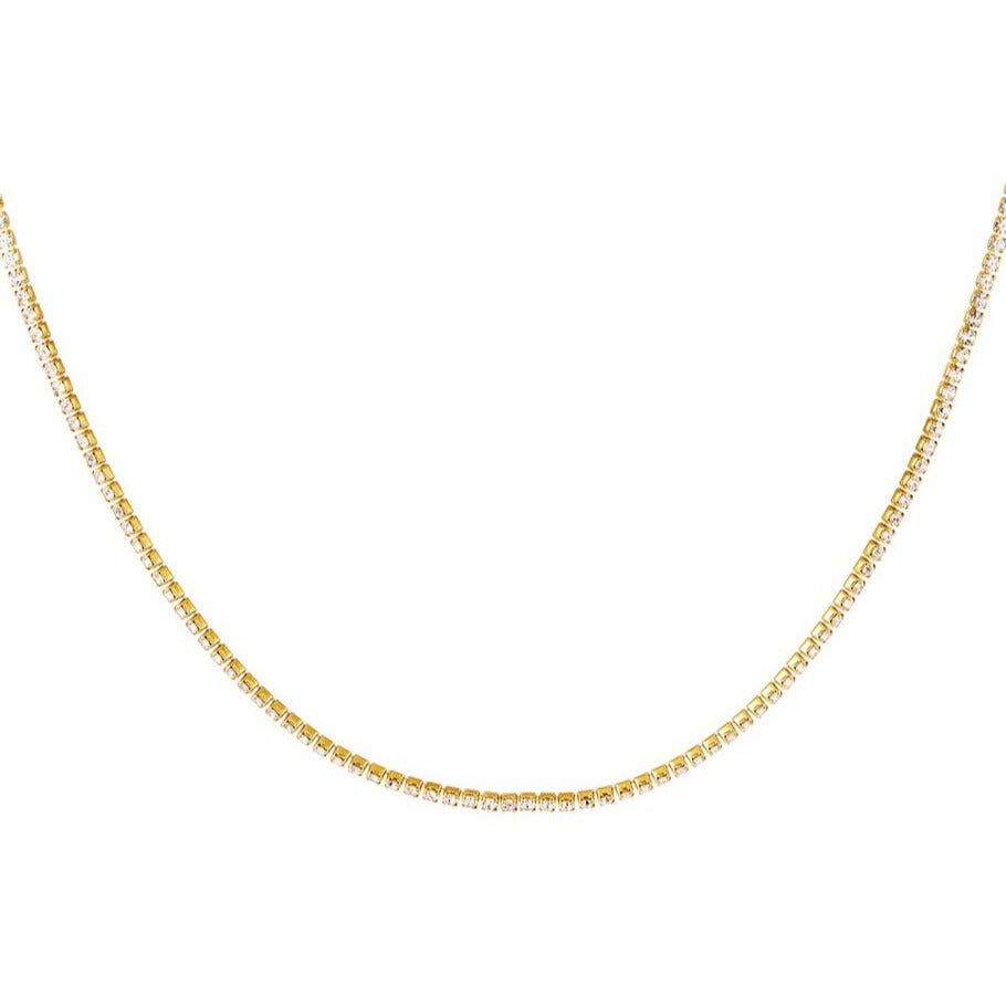 French Riviera | Crystal Kiss -strassikoristeinen choker (kulta)