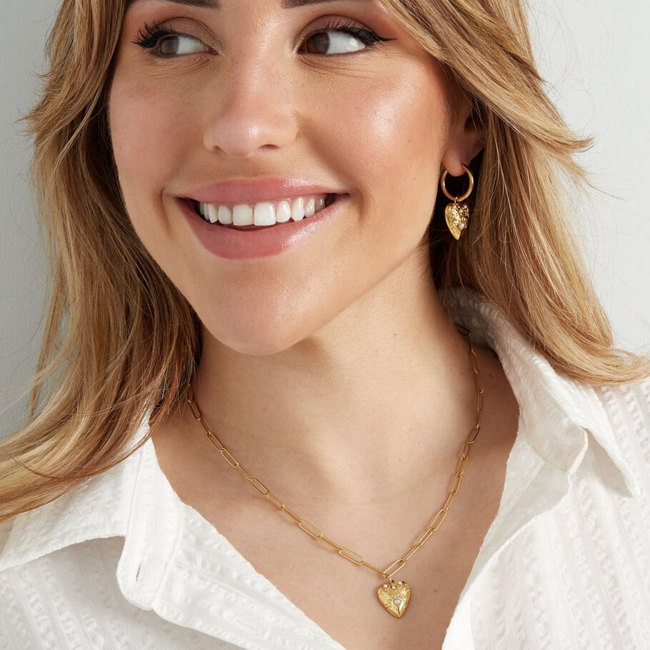 French Riviera | Amour Éternel heart necklace in surgical steel (silver) 