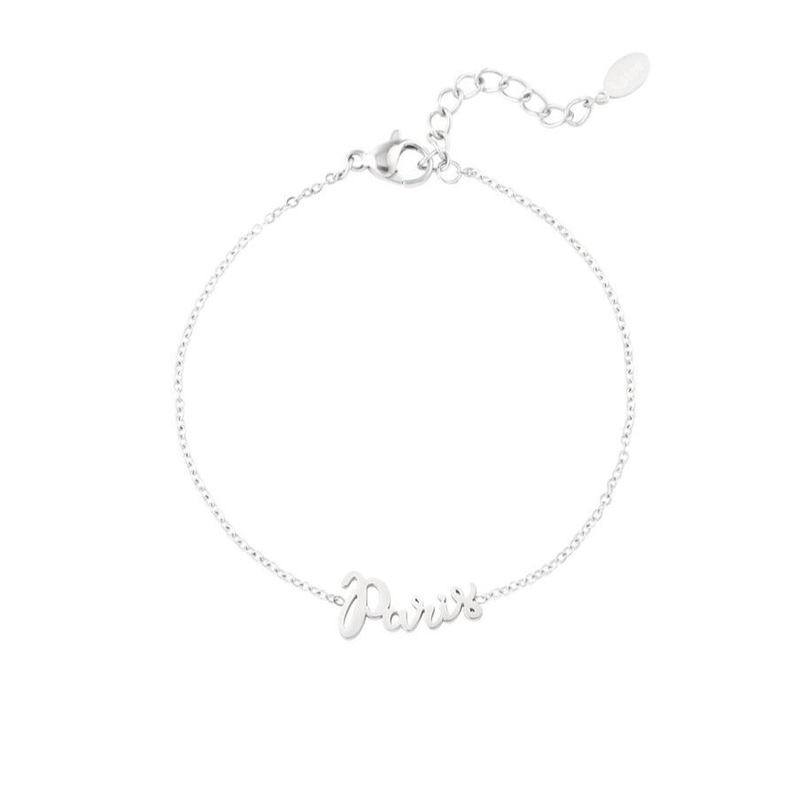 FRENCH RIVIERA | Paris Amour chain-like surgical steel bracelet (silver)
