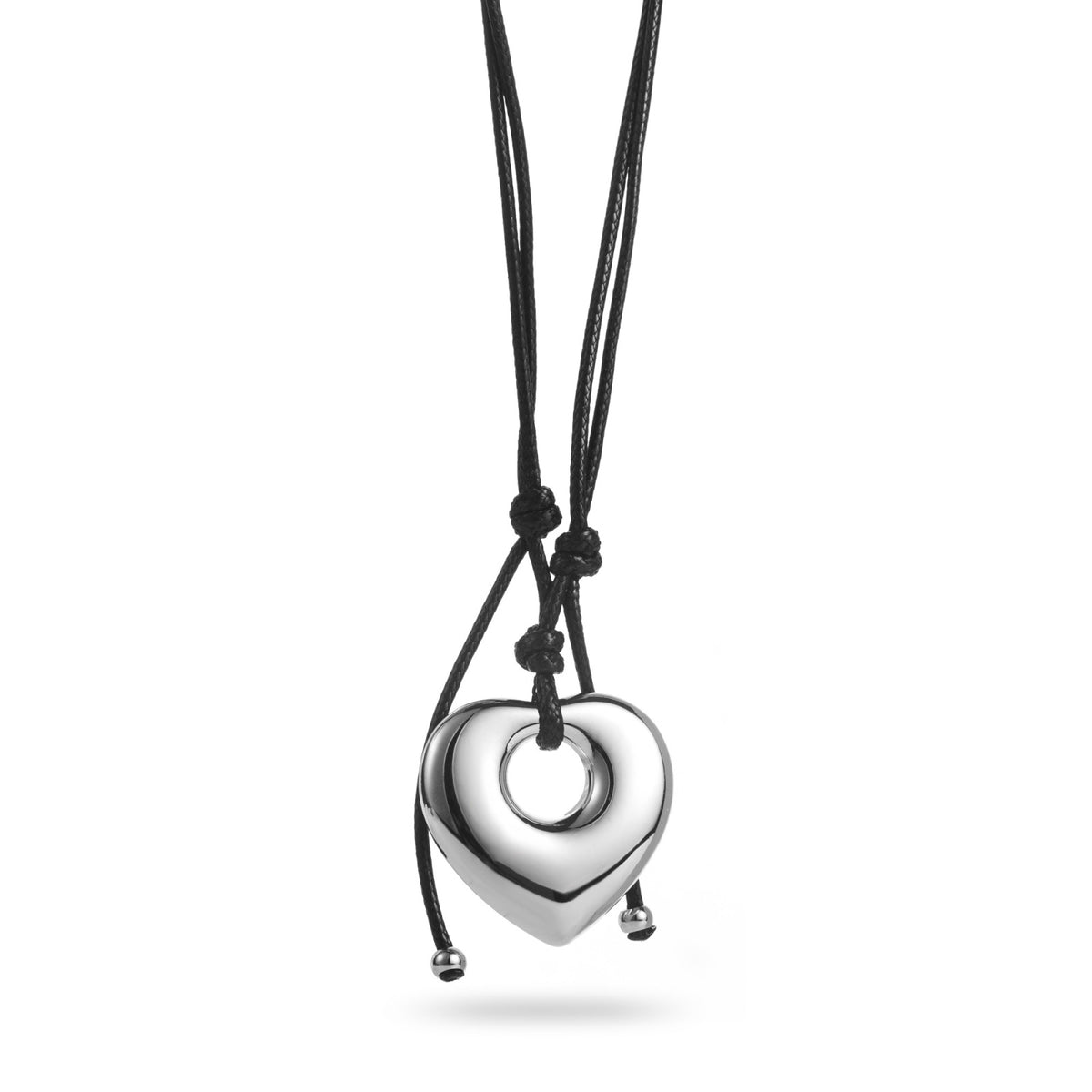 FRENCH RIVIERA | Giovanna surgical steel heart necklace (silver) 
