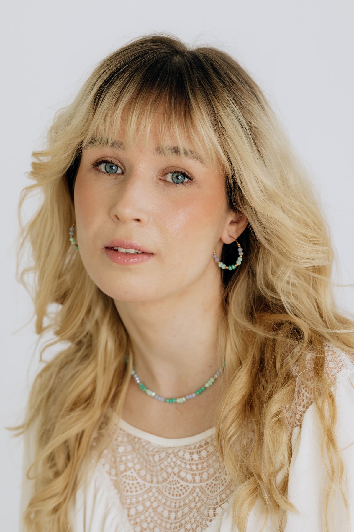 Jolie Blue handmade necklace (navy tones, gold)