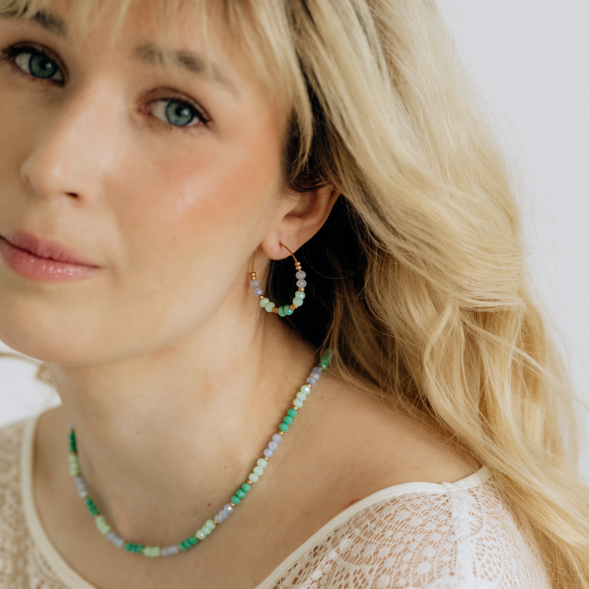 Jolie Blue handmade pearl rings (marine tones, gold)