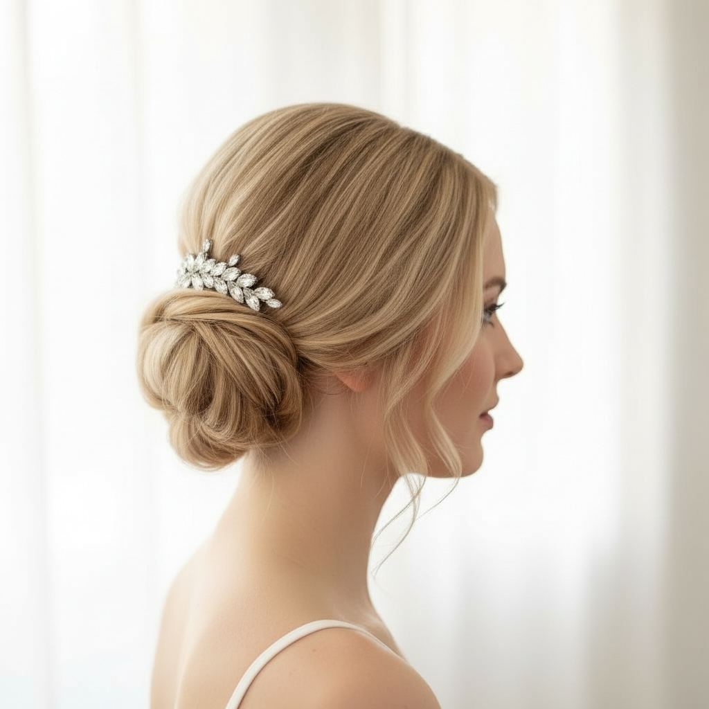 Hiuskoru, ROMANCE | Curvy Silver Hairpiece -kaareva hiuskoriste