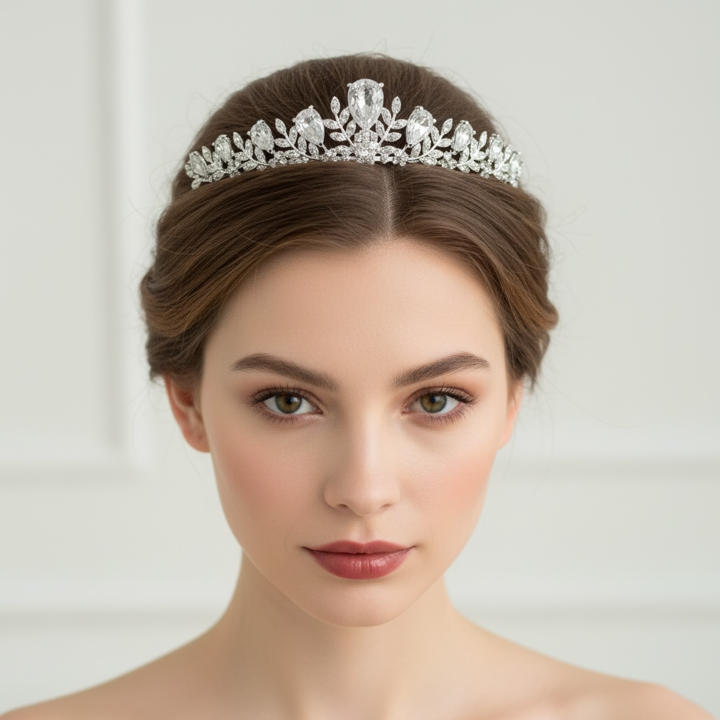 ROMANCE | Isabelle – hopeanvärinen tiara kirkkailla kivillä