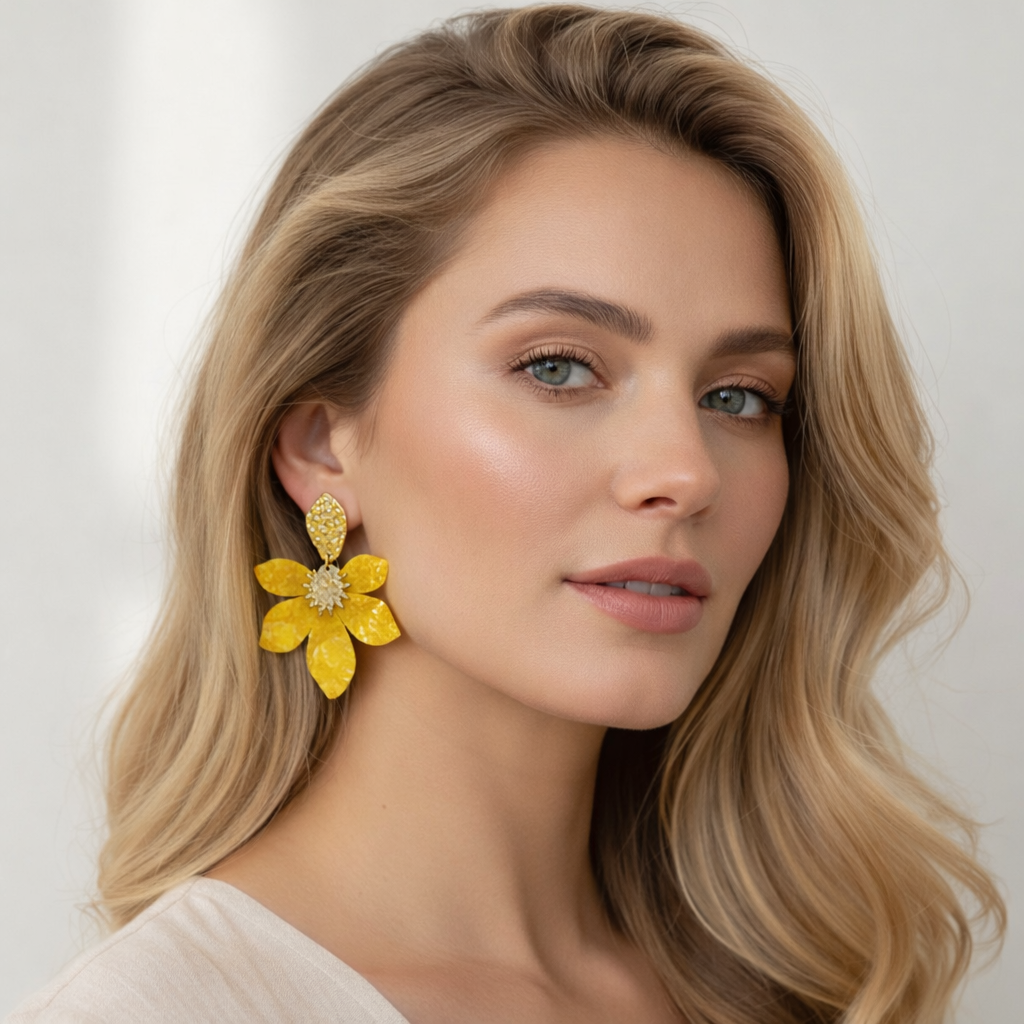FRENCH RIVIERA | Soleil Bloom – earrings (yellow)