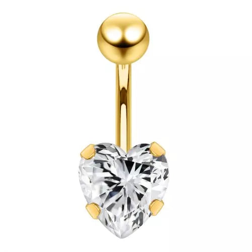 Napakoru, Gold Summer Heart –napakoru sydämenmuotoisella kristallilla (kirkas)