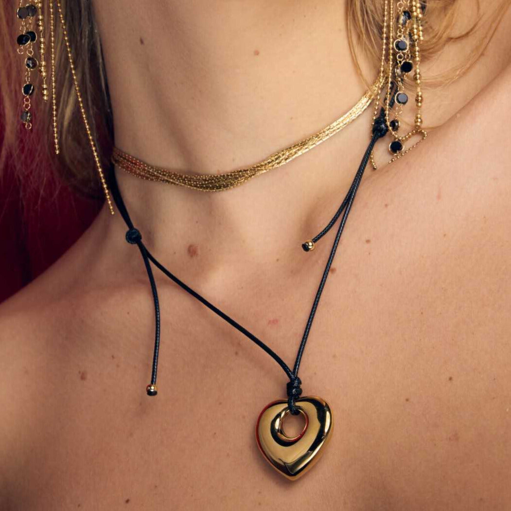FRENCH RIVIERA | Giovanna surgical steel heart necklace (silver) 