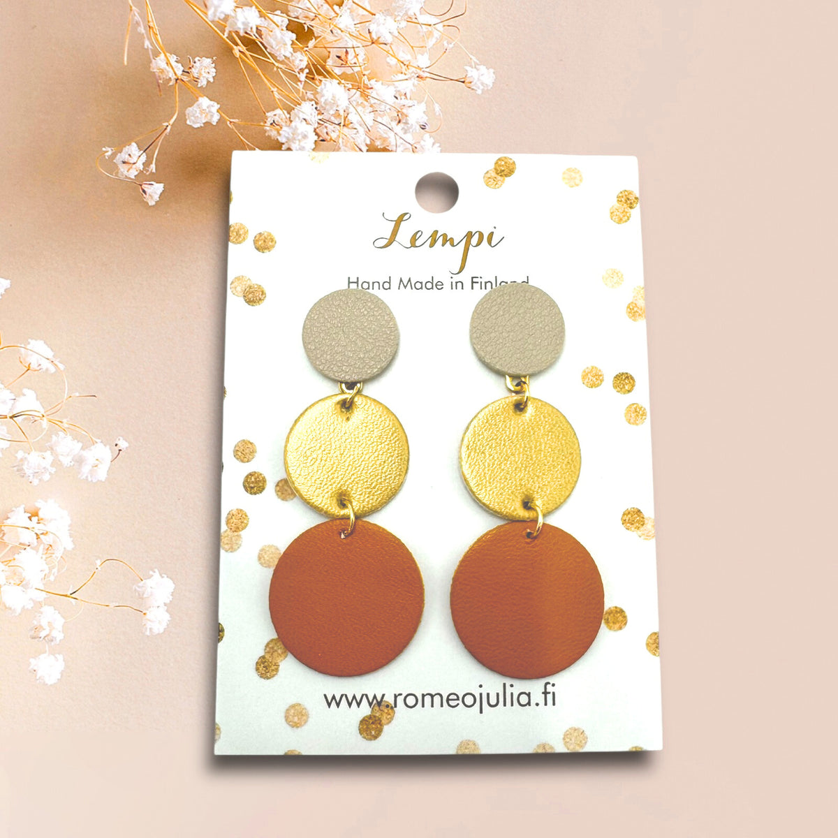 LEMPI® earrings, Ilona (gold toffee)