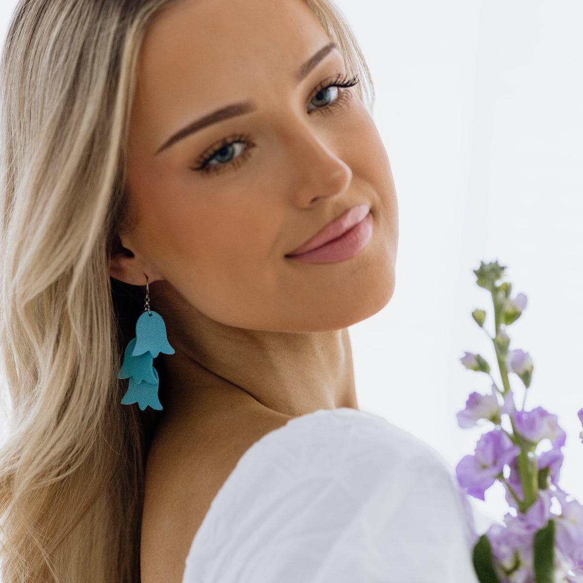 LEMPI® Earrings, Summer Meadow (blue/silver)