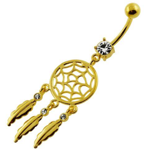 Kullattu napakoru, Dream Catcher -roikkuva unisiepparinapakoru