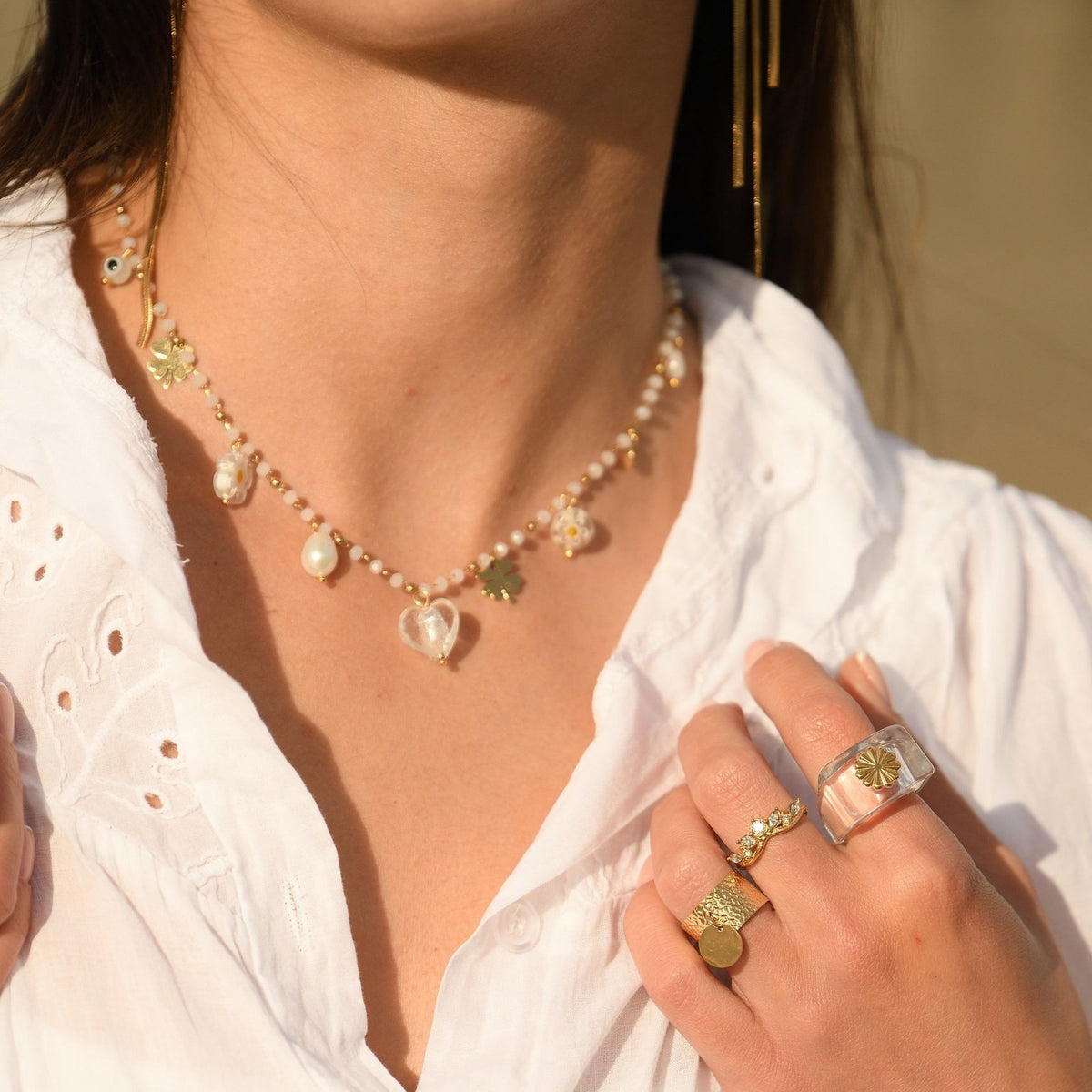 FRENCH RIVIERA | Antoinette surgical steel mascot necklace 