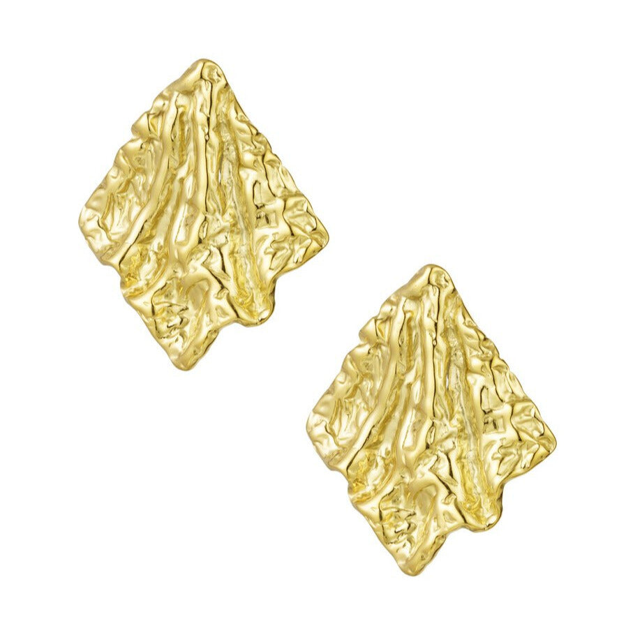 FRENCH RIVIERA | Lumière – gold-tone textured stud earrings