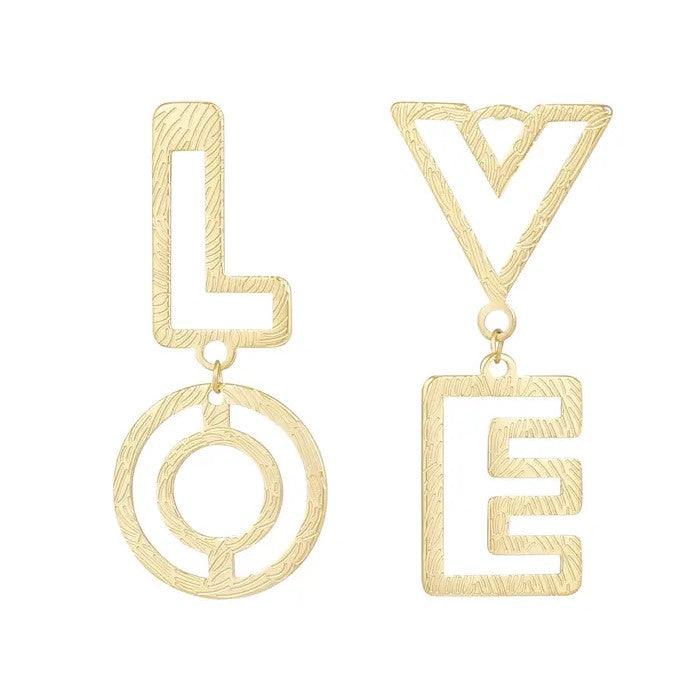 FRENCH RIVIERA | LOVE -modern surgical steel earrings (gold)