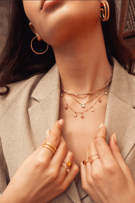 BOHM PARIS | Collier Jolie Baie -punertava karneolikaulakoru