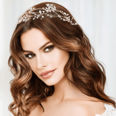 ATHENA BRIDAL | Violette -muotoiltava hiusköynnös (hopea)