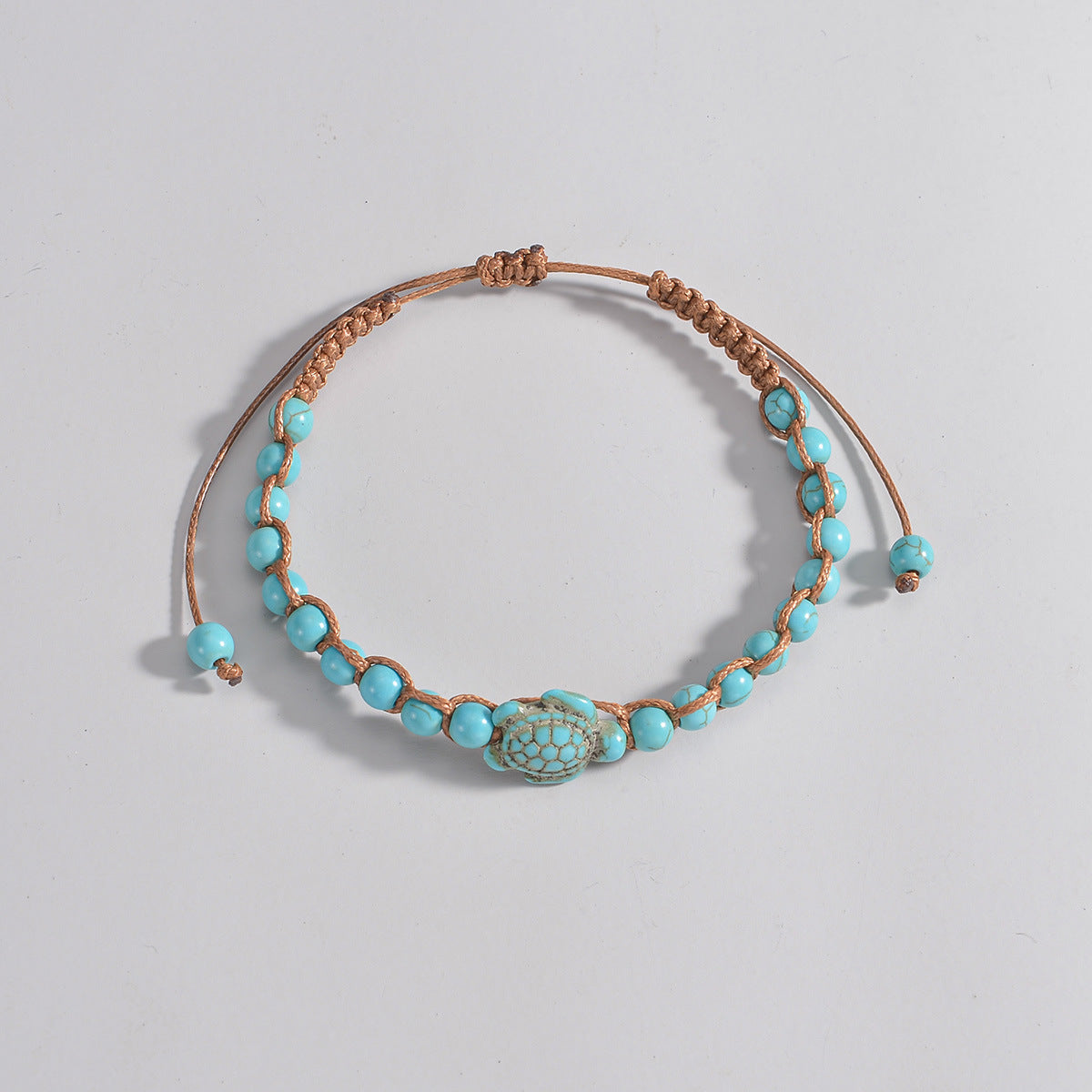 FRENCH RIVIERA | Boho Turtle – boheemi nilkkakoru turkoosilla kilpikonnalla