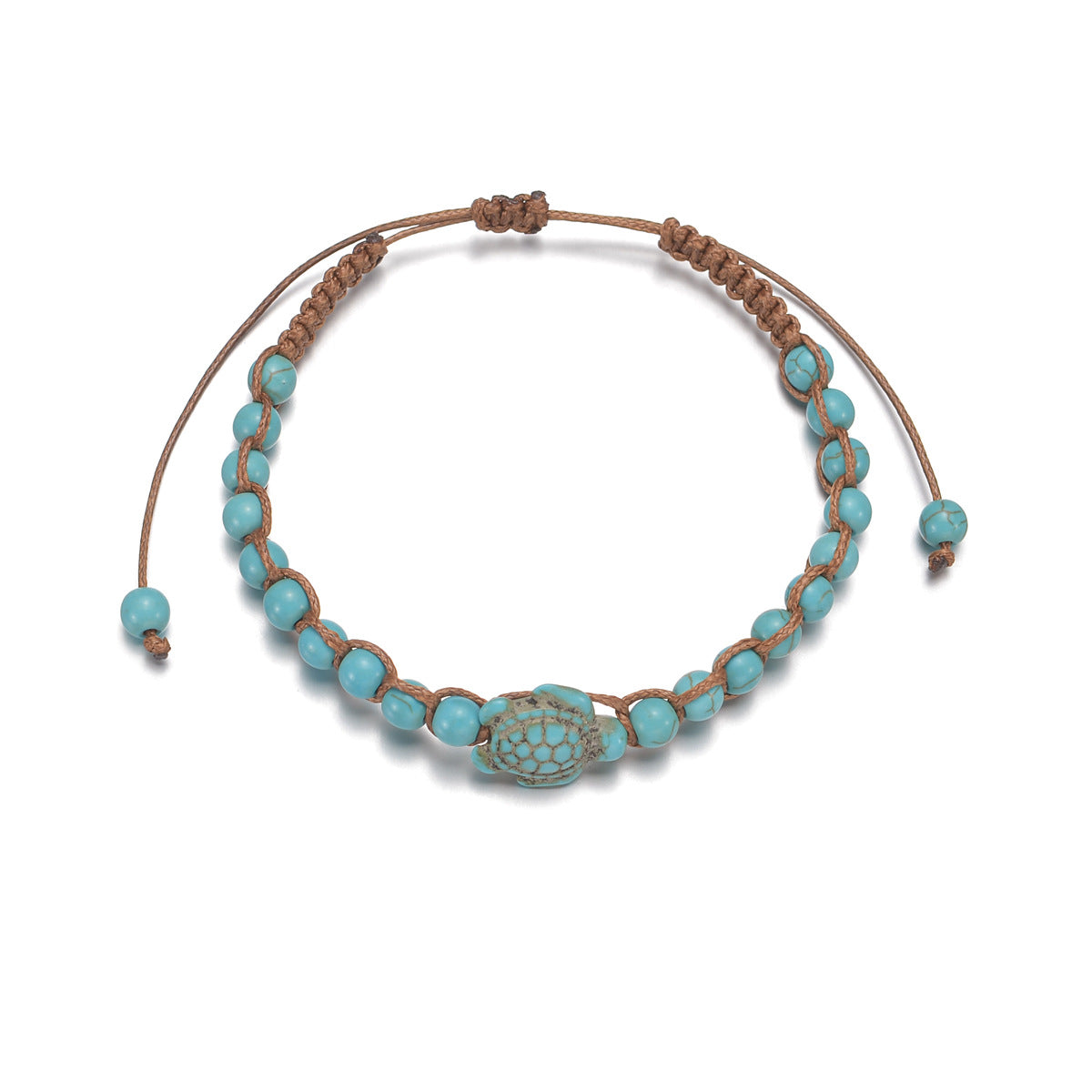 FRENCH RIVIERA | Boho Turtle – boheemi nilkkakoru turkoosilla kilpikonnalla