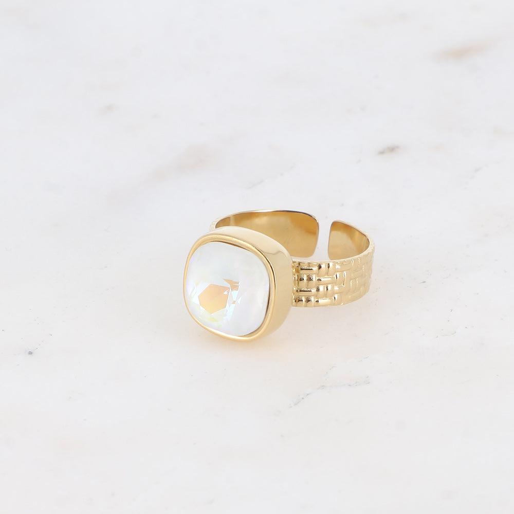 BOHM PARIS | Bague Sivaria -opaalinhohtoinen kirurginterässormus