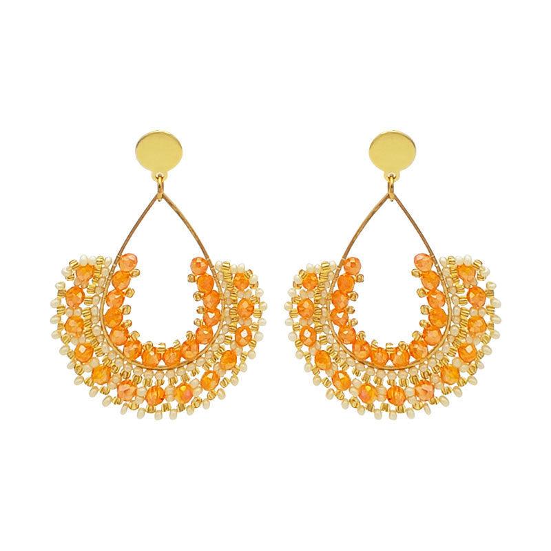 FRENCH RIVIERA | Joanna orange surgical steel earrings