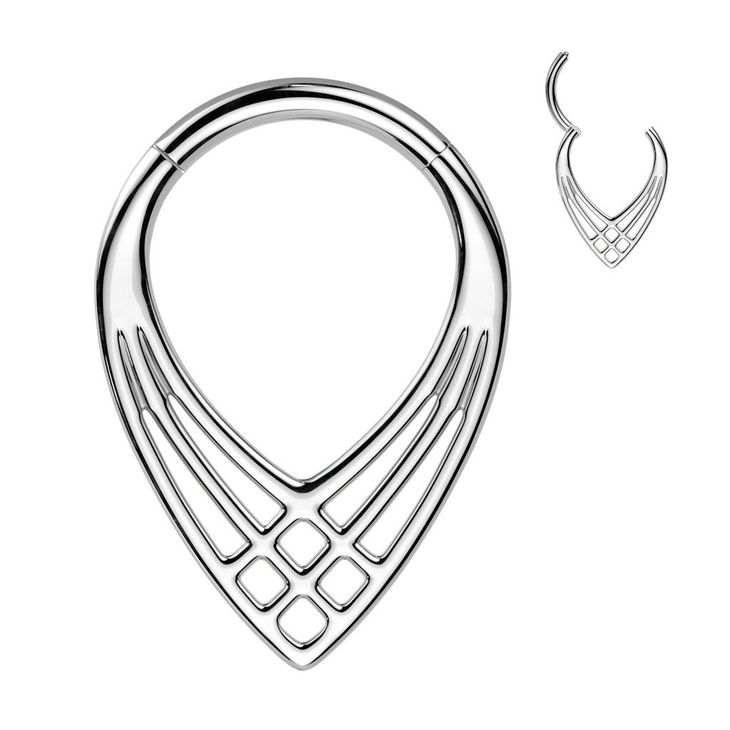 Lävistysrengas 1,2mm, Titanium Double Line -titaaninen clicker