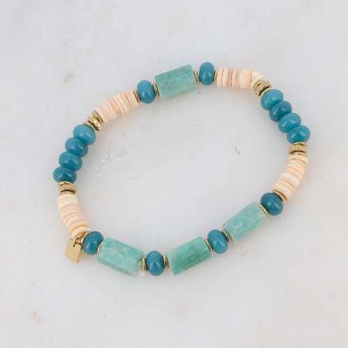BOHM PARIS | Bracelet Taïssia -amazoniitti luonnonkivirannekoru
