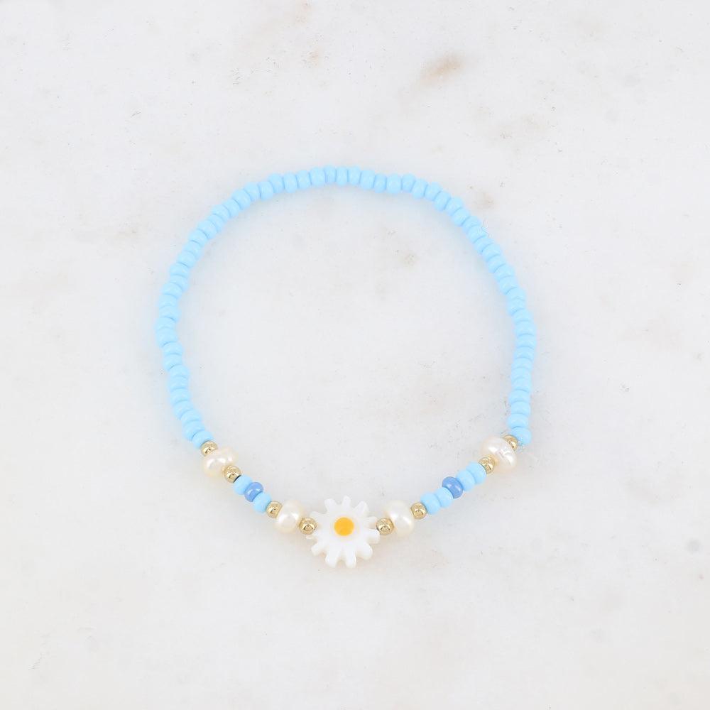 BOHM PARIS | Bracelet Belle -vaaleansininen kukkarannekoru